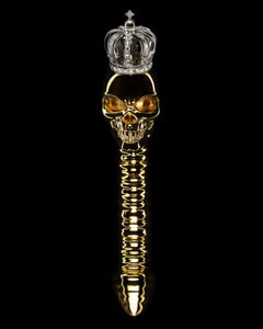 "Kings Remains" 24K Gold Sculpture 8 x 2 in Ed. of 10 by Colin Burn