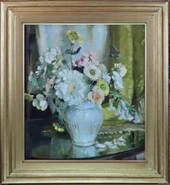 Original Oil on Canvas, Colin Cairness Clinton Campbell. "Still Life of Flowers"