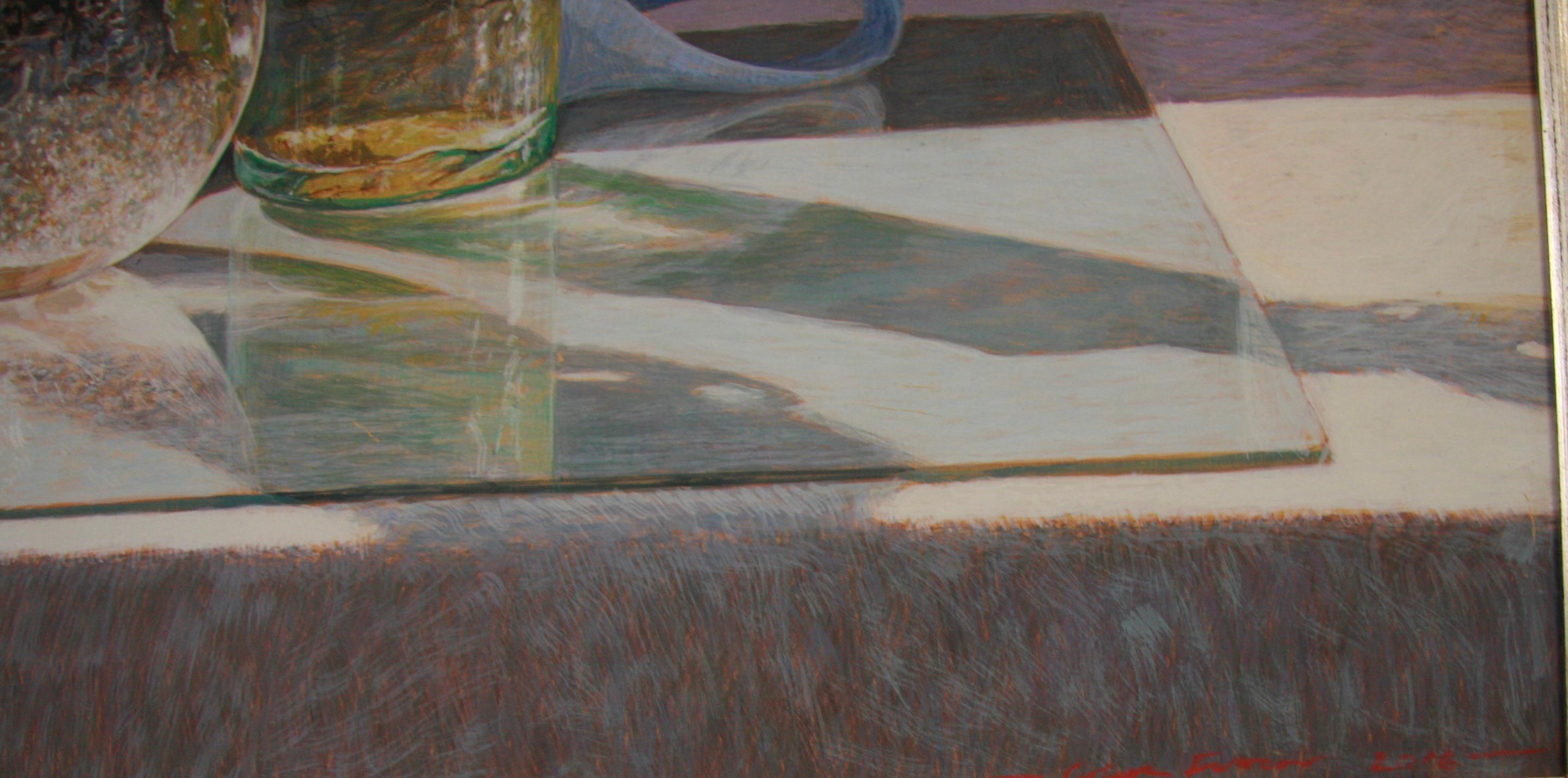 Colin Fraser's remarkable tempera still-life and landscapes have a luminosity that seems to irradiate from them. It’s an effect that conjures a remembering of the timeless moment or mood they seem to captureColin Fraser was born in Glasgow in 1956,