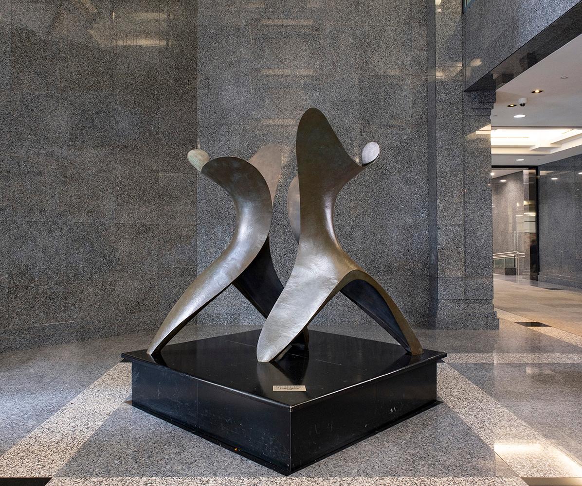 We Are One - Large, abstract, bronze, sculpture - Sculpture by Colin Gibson