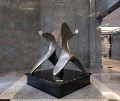 We Are One - Large, abstract, bronze, sculpture