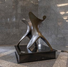 We Are One - Large, abstract, bronze, sculpture