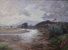 Scottish River Landscape - Scottish early 20thC Impressionist art oil painting