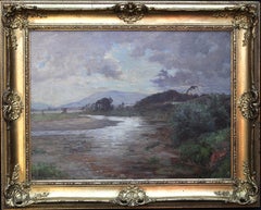 Scottish River Landscape - Scottish early 20thC Impressionist art oil painting 