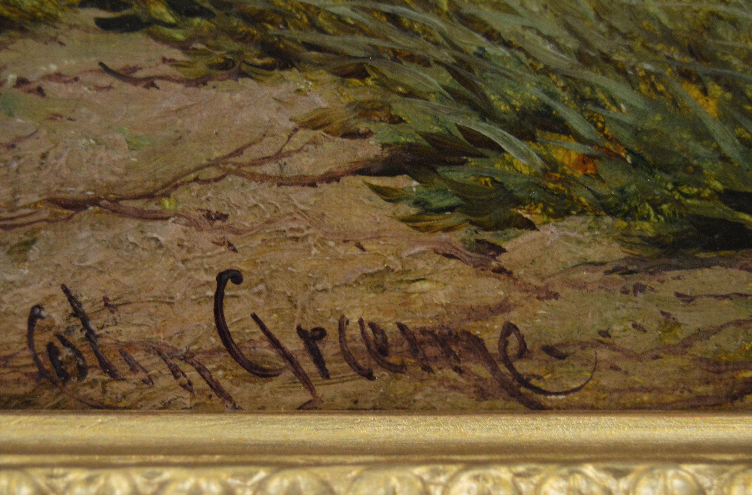 19th Century sporting dog oil painting of a spaniel with game 2