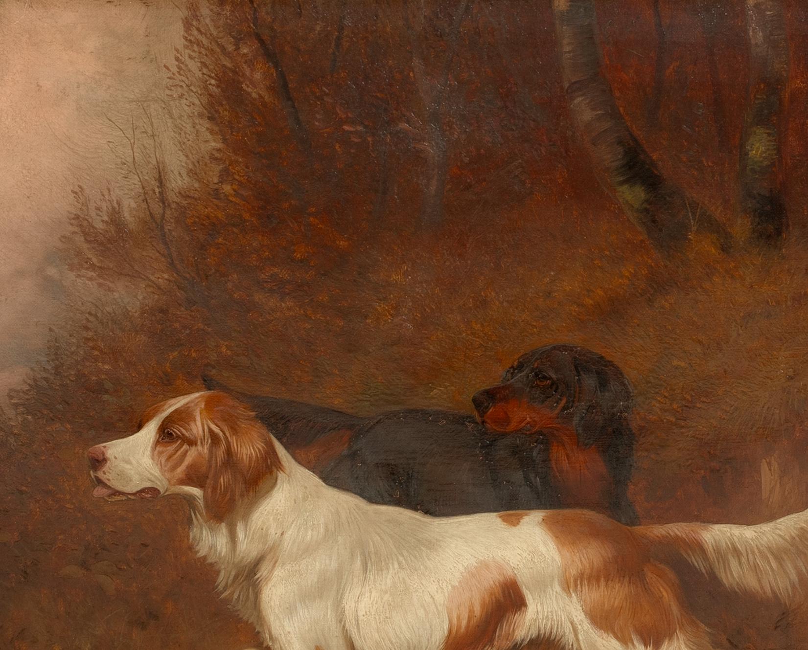 English Setters Flushing Pheasants, 19th Century by COLIN GRAEME ROE (1858-1910) 5