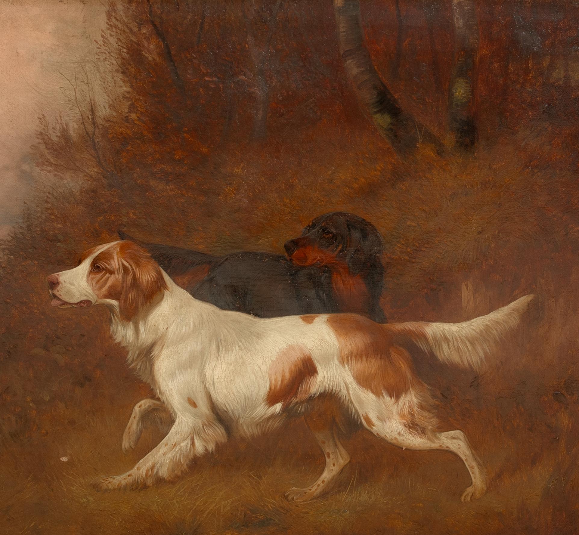 English Setters Flushing Pheasants, 19th Century by COLIN GRAEME ROE (1858-1910) 2