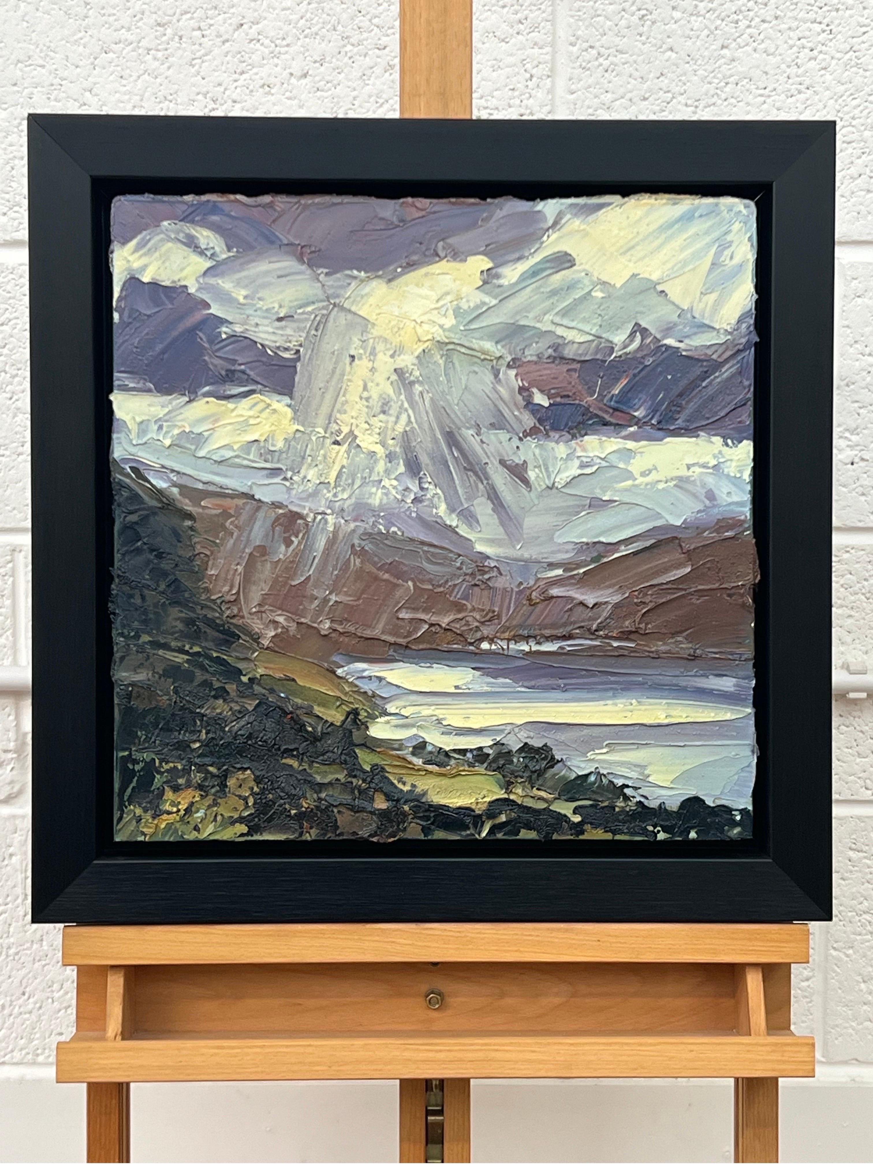 Impasto Oil Painting of Derwent Water in Keswick in the Lake District of England For Sale 1