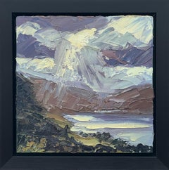 Peinture à l'huile du Derwent Water à Keswick, dans le Lake District d'Angleterre