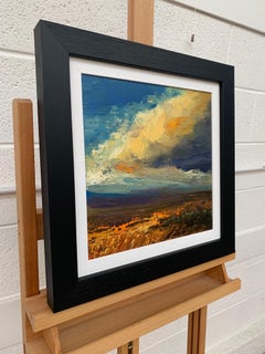Impasto Oil Painting of English Moorland Hillside by British Landscape Artist