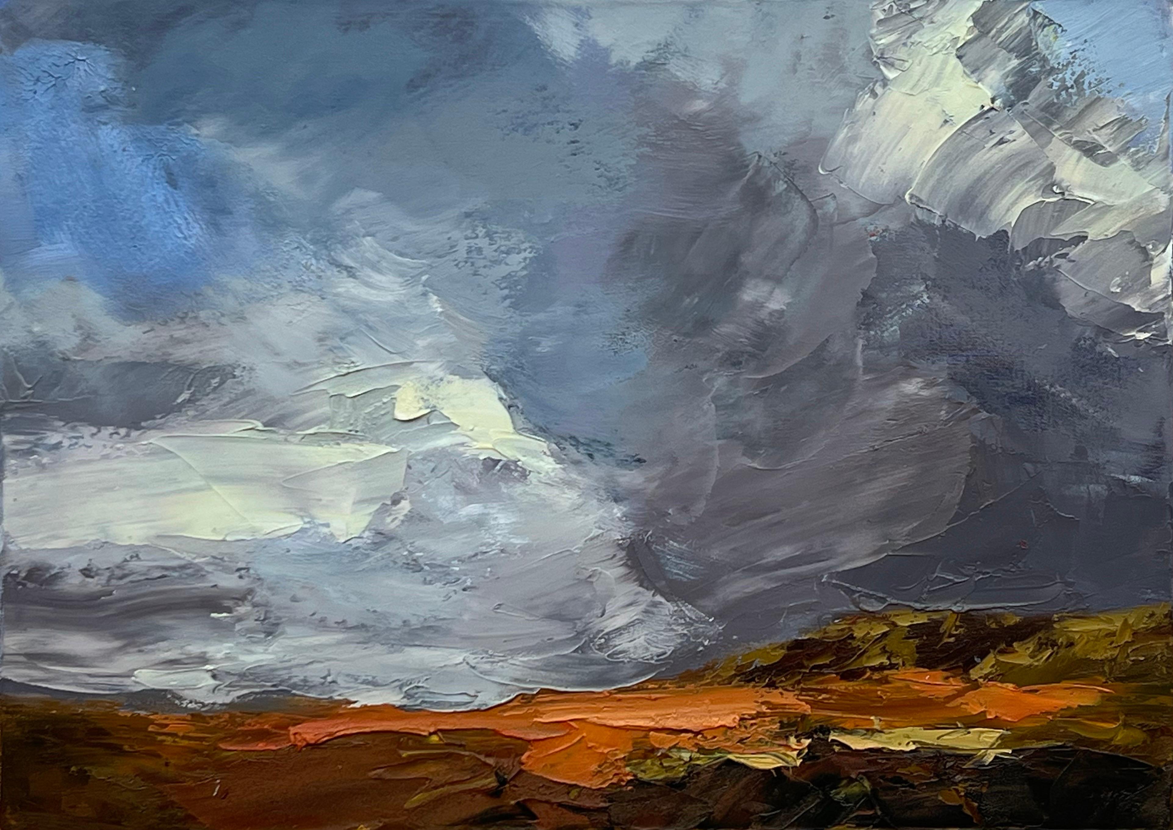 Impasto, Ölgemälde eines Moor in englischer Landschaft, vom britischen Landschaftsmaler – Painting von Colin Halliday