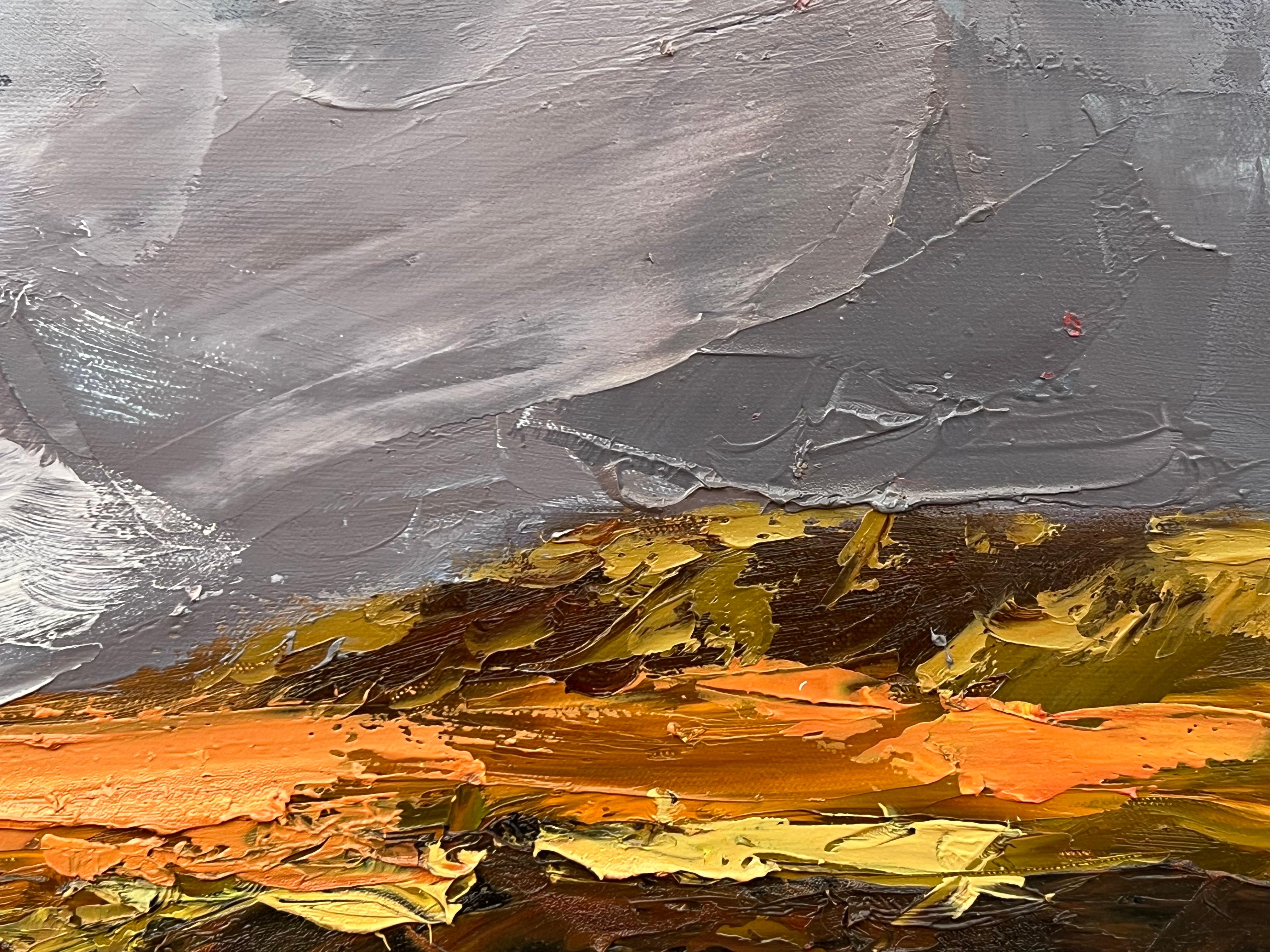 Impasto, Ölgemälde eines Moor in englischer Landschaft, vom britischen Landschaftsmaler (Impressionismus), Painting, von Colin Halliday