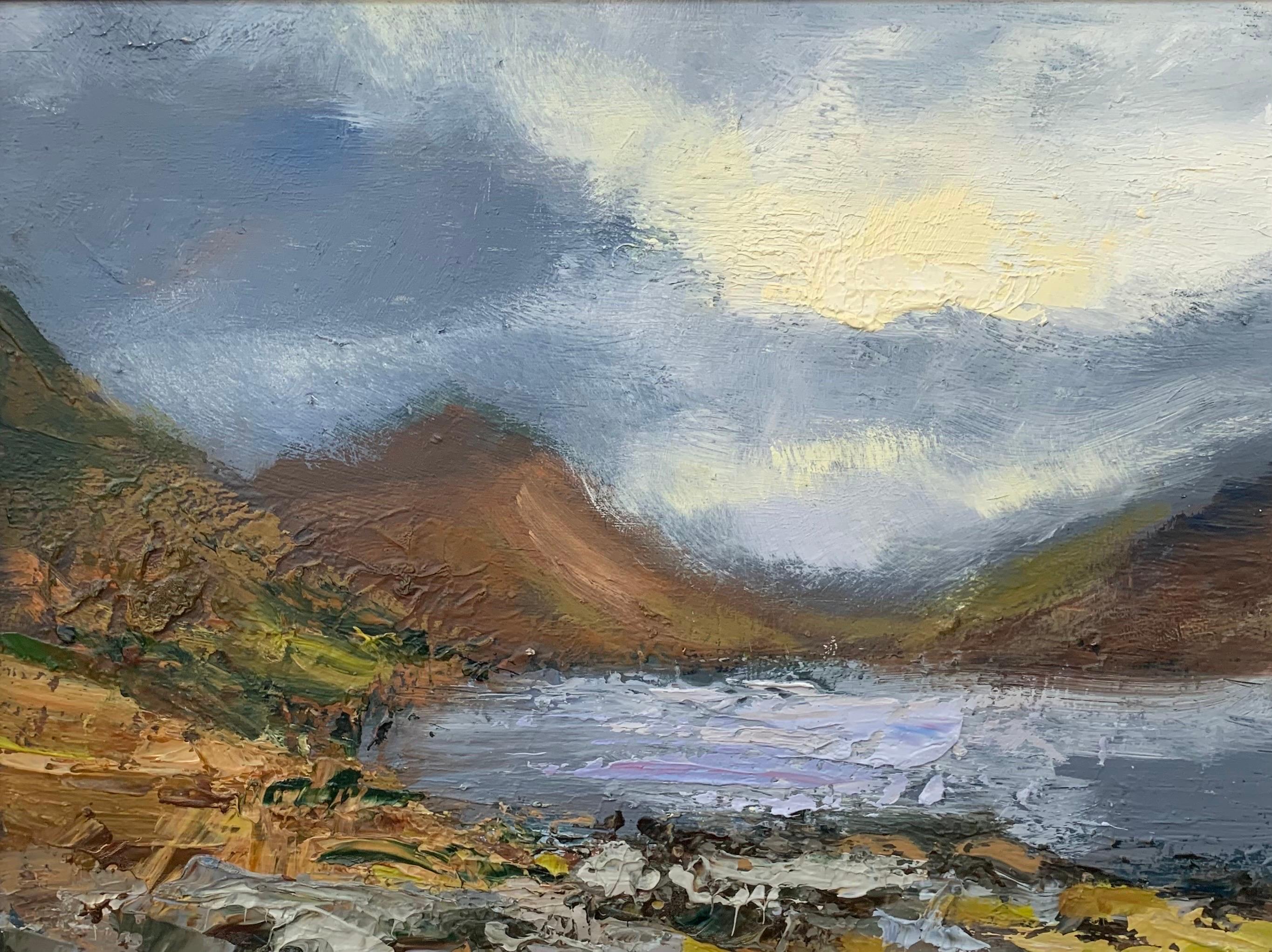 Impasto Oil Painting of the English Lake District by British Landscape Artist For Sale 1