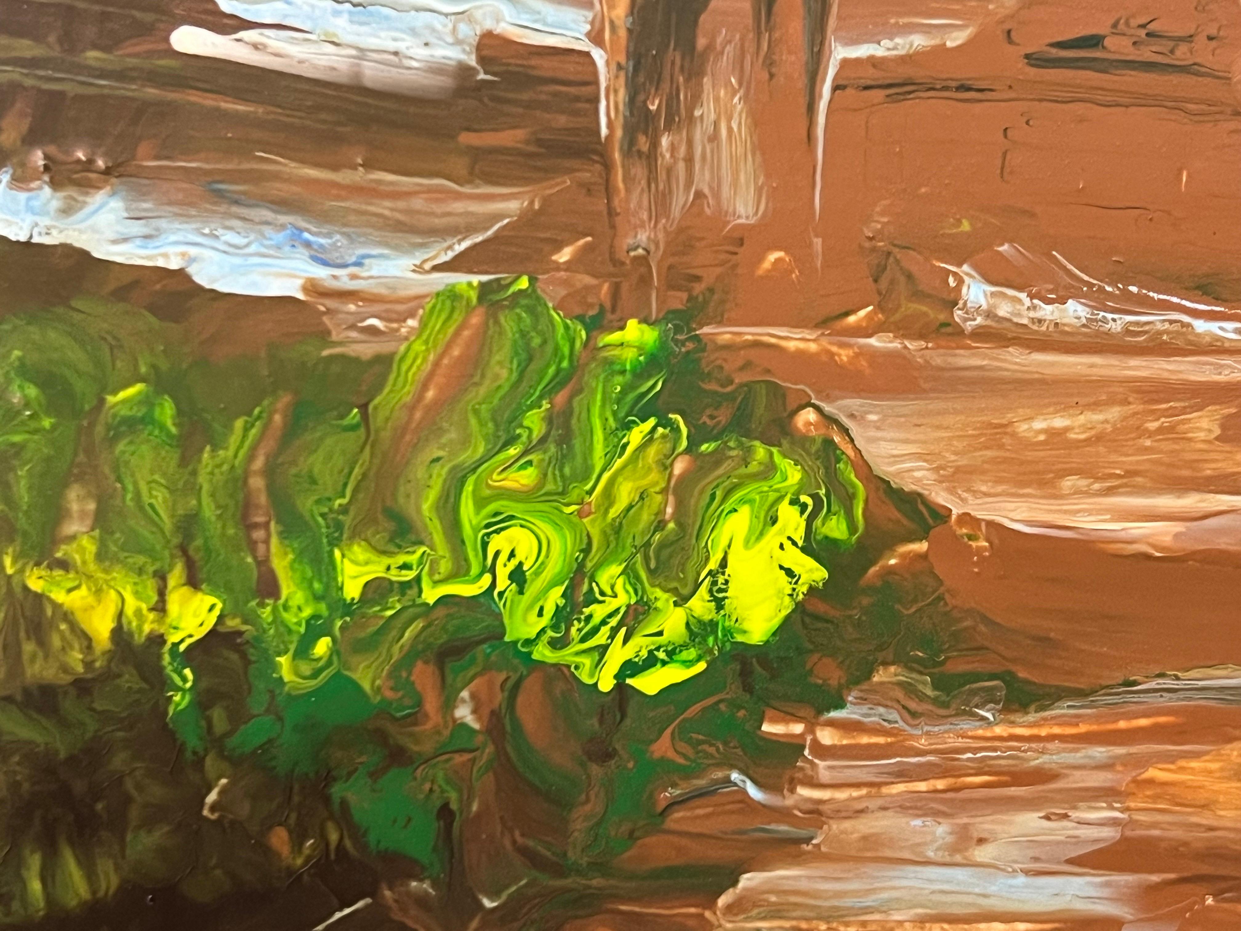 Paysage de rivière anglais impressionniste, peinture à l'huile originale de l'artiste britannique en vente 7