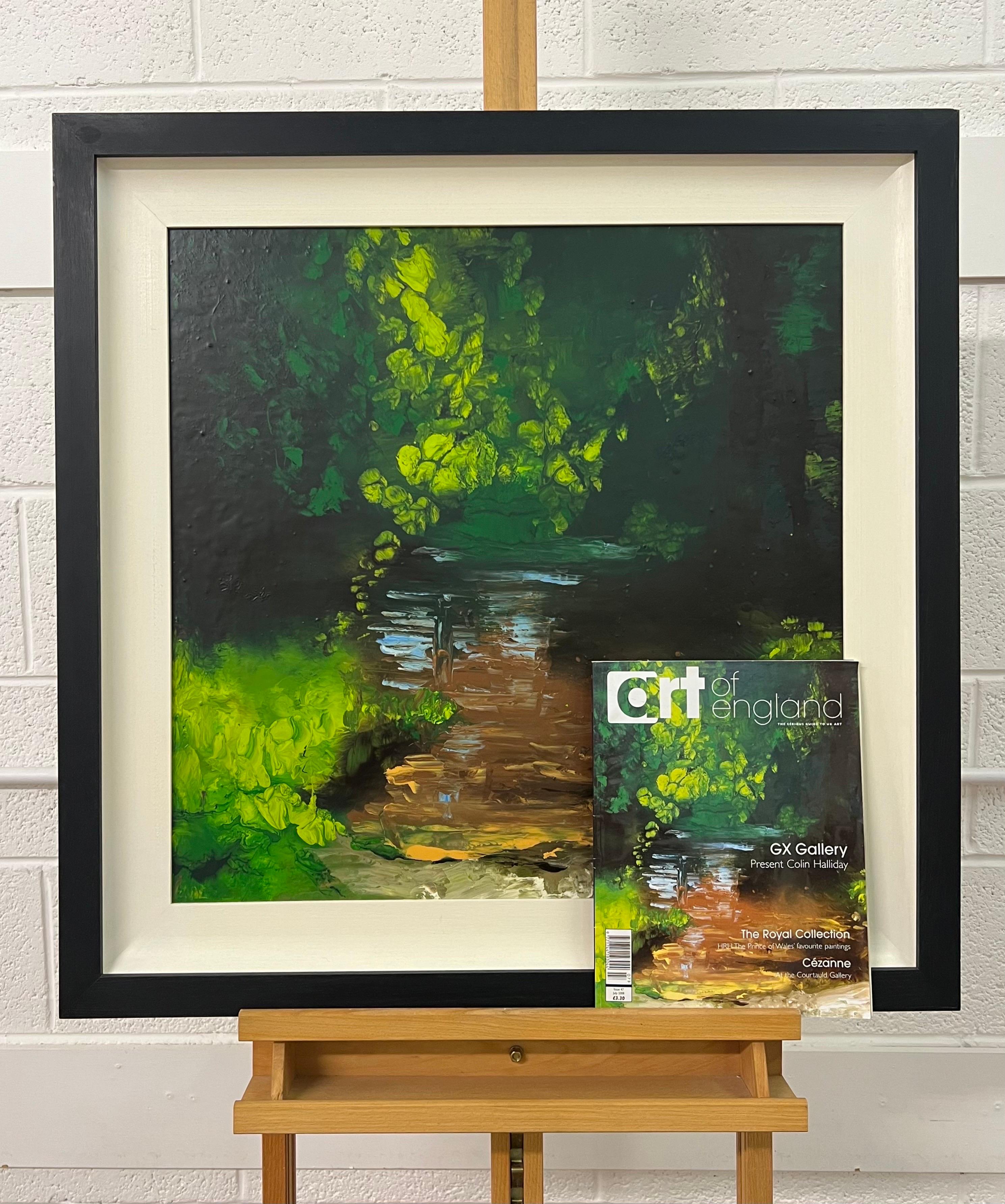 Paysage de rivière anglais impressionniste, peinture à l'huile originale de l'artiste britannique en vente 16