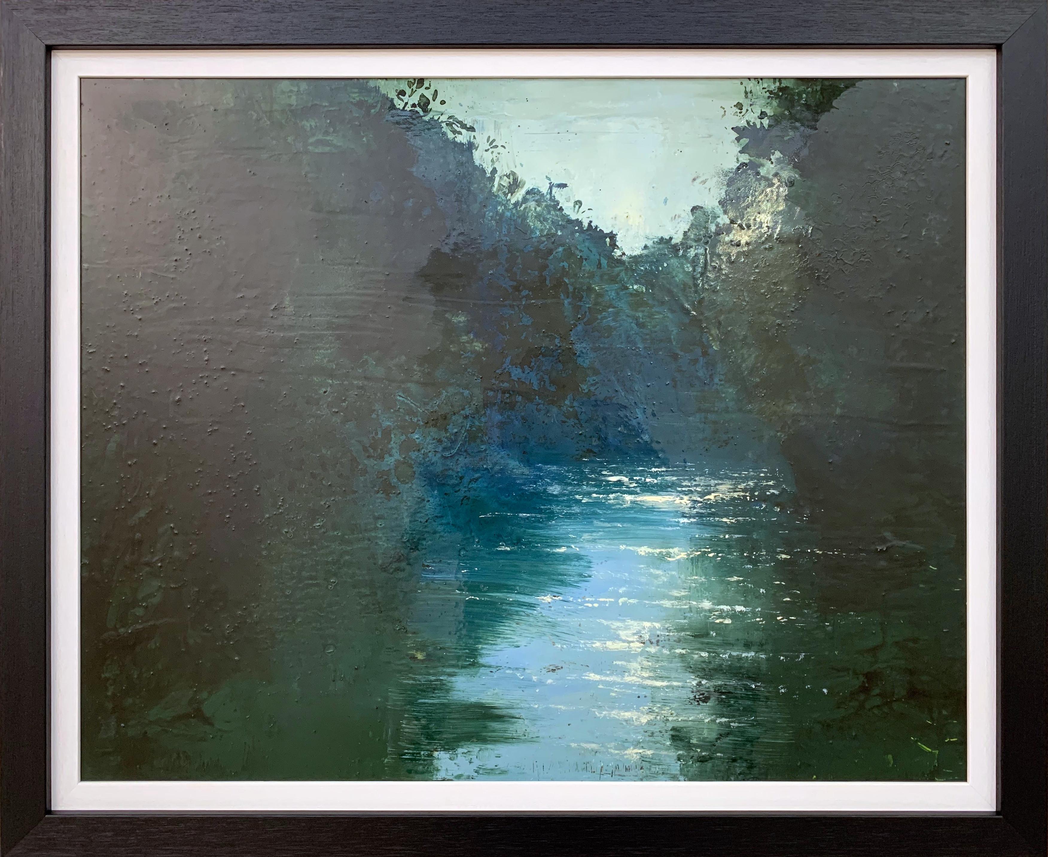 Impressionistic English River Landscape Original Oil Painting by British Artist