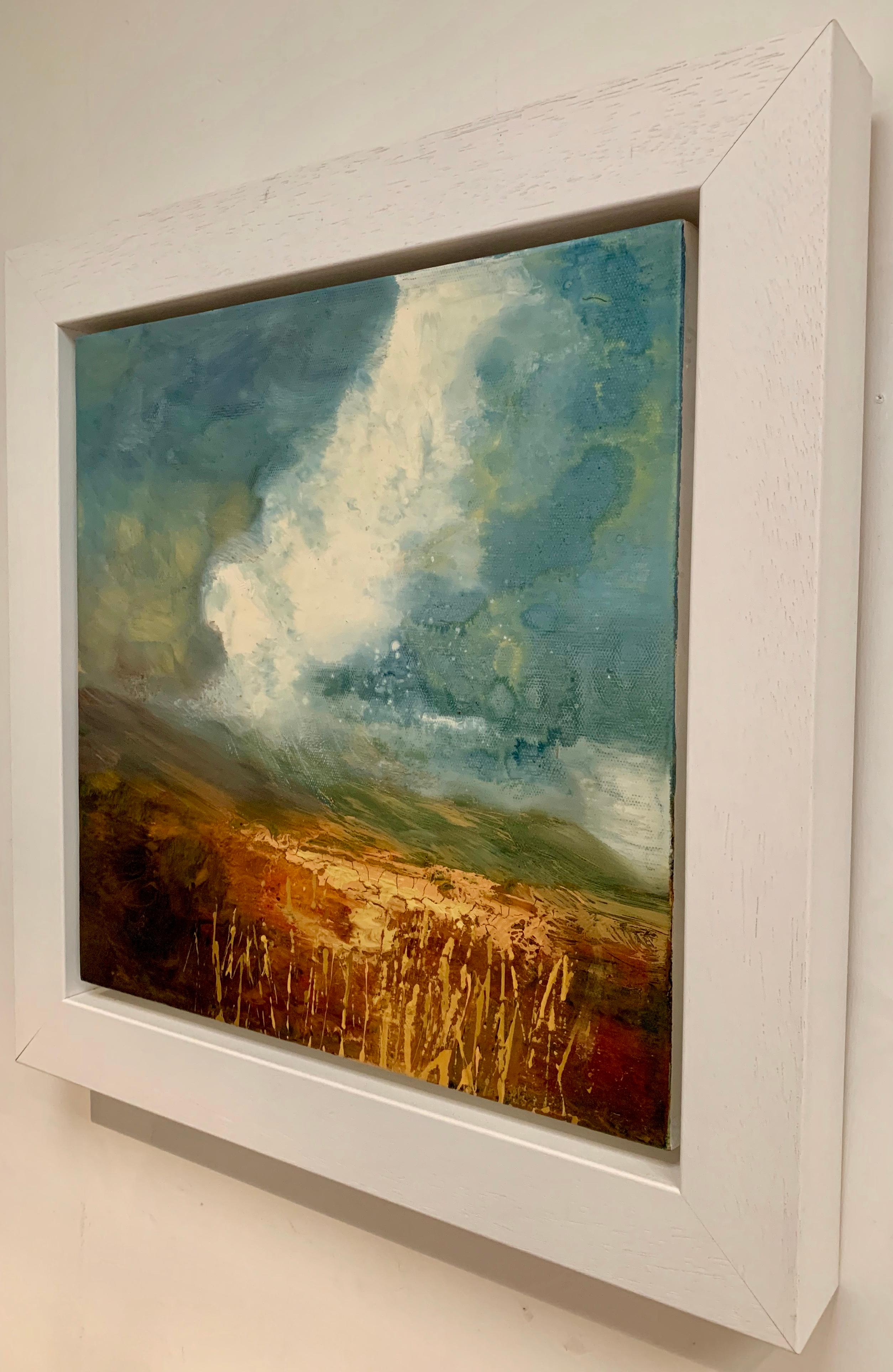 Impasto Oil Painting of English Moorland Storm Cloud by British Landscape Artist Colin Halliday. This painting conveys the intensity of the clouds in Northern England, and the aesthetic beauty of the dramatic weather as it sweeps across the