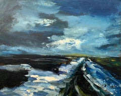 Peinture à l'huile originale du Peak District, Angleterre, par un artiste britannique