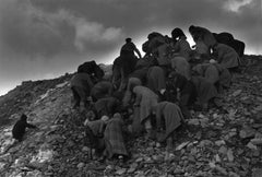 Vintage Coal-searchers on a slagheap, Sunderland, England 1962