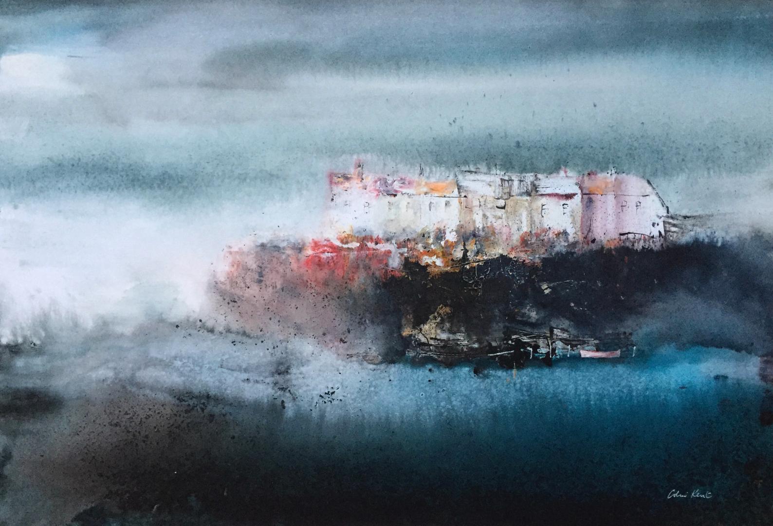 Harbour Dwellings - Mixed Media Art by Colin Kent RI