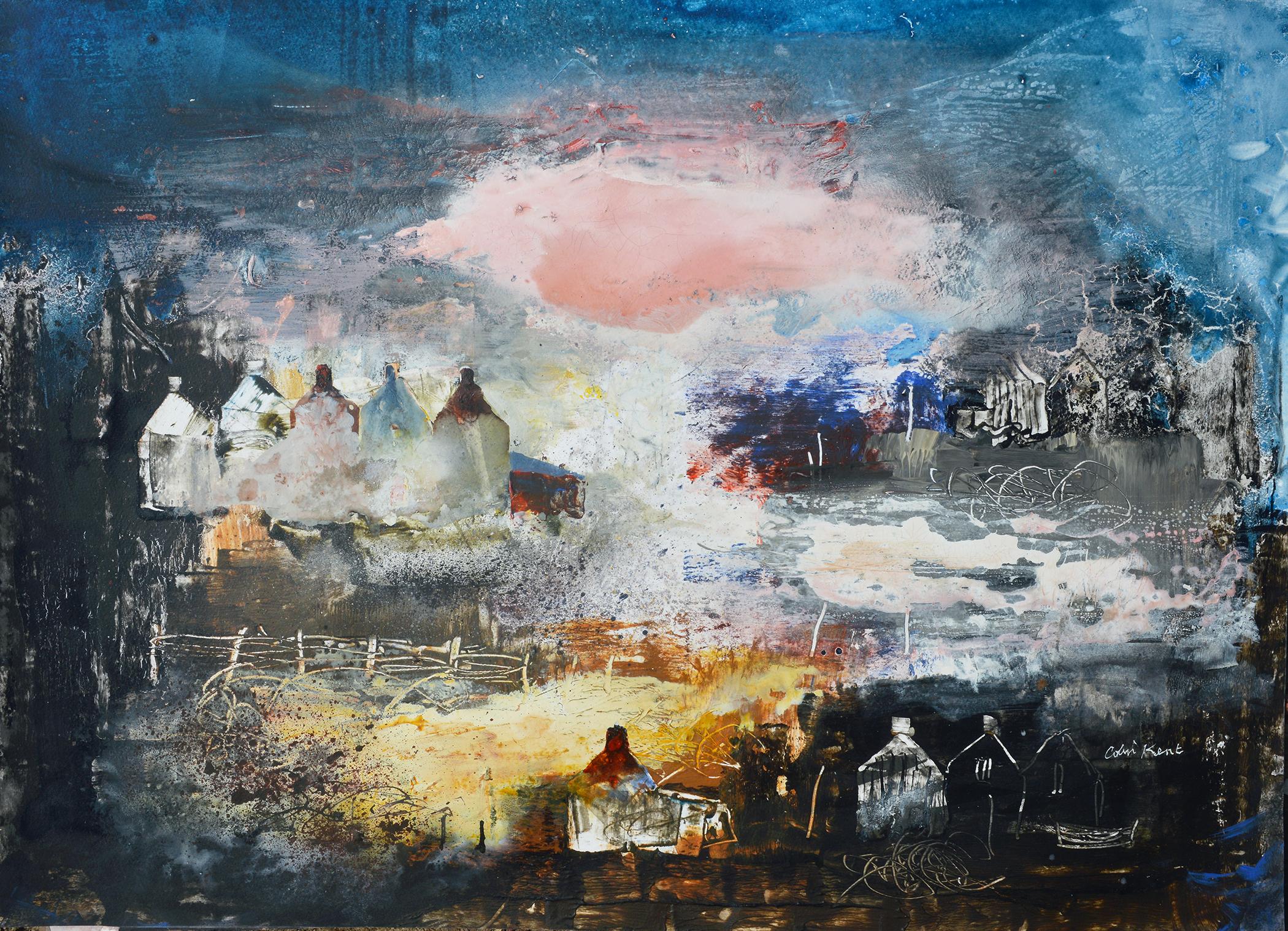 Pink Cloud - Mixed Media Art by Colin Kent RI