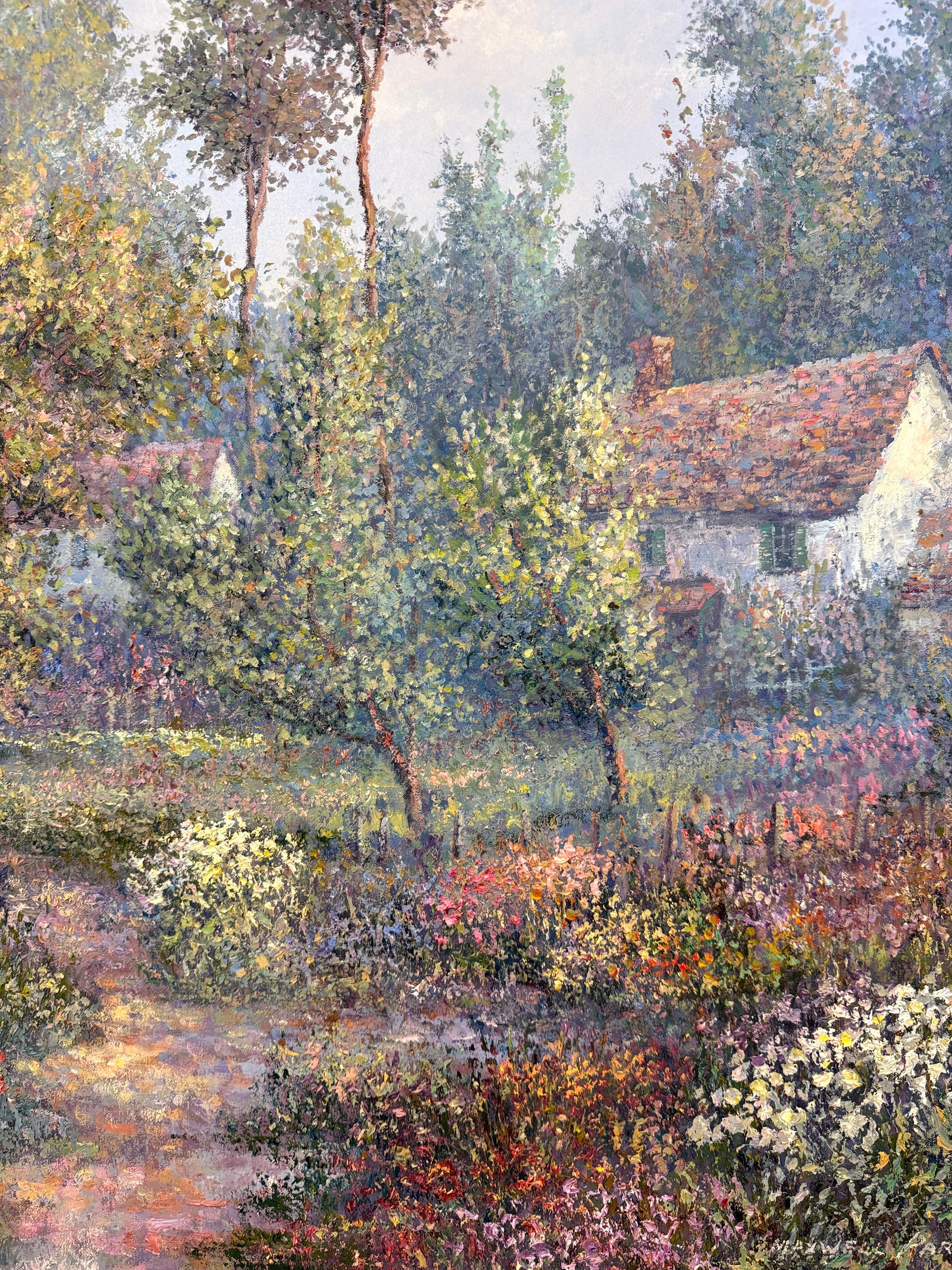 Cottage mit Gartenlandschaft – Painting von Colin Maxwell Parsons