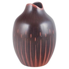 Colin Melbourne for Beswick. Ceramic vase in reddish and brown tones. Mid-20th C