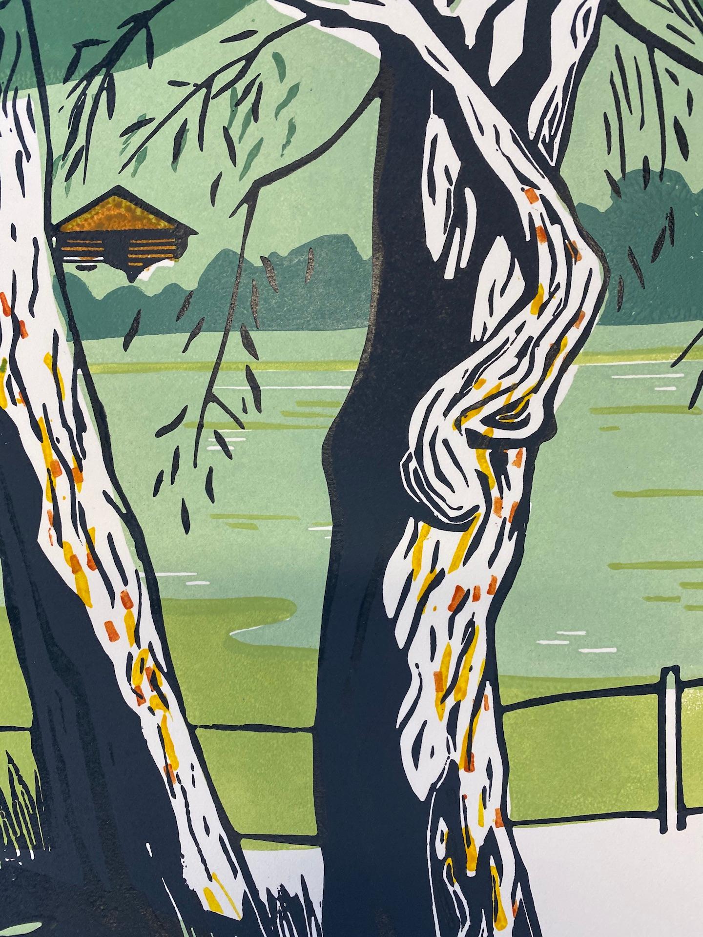 Colin Moore, Hampstead Pond, Limited Edition Print, Art Online, Contemporary Art For Sale 2