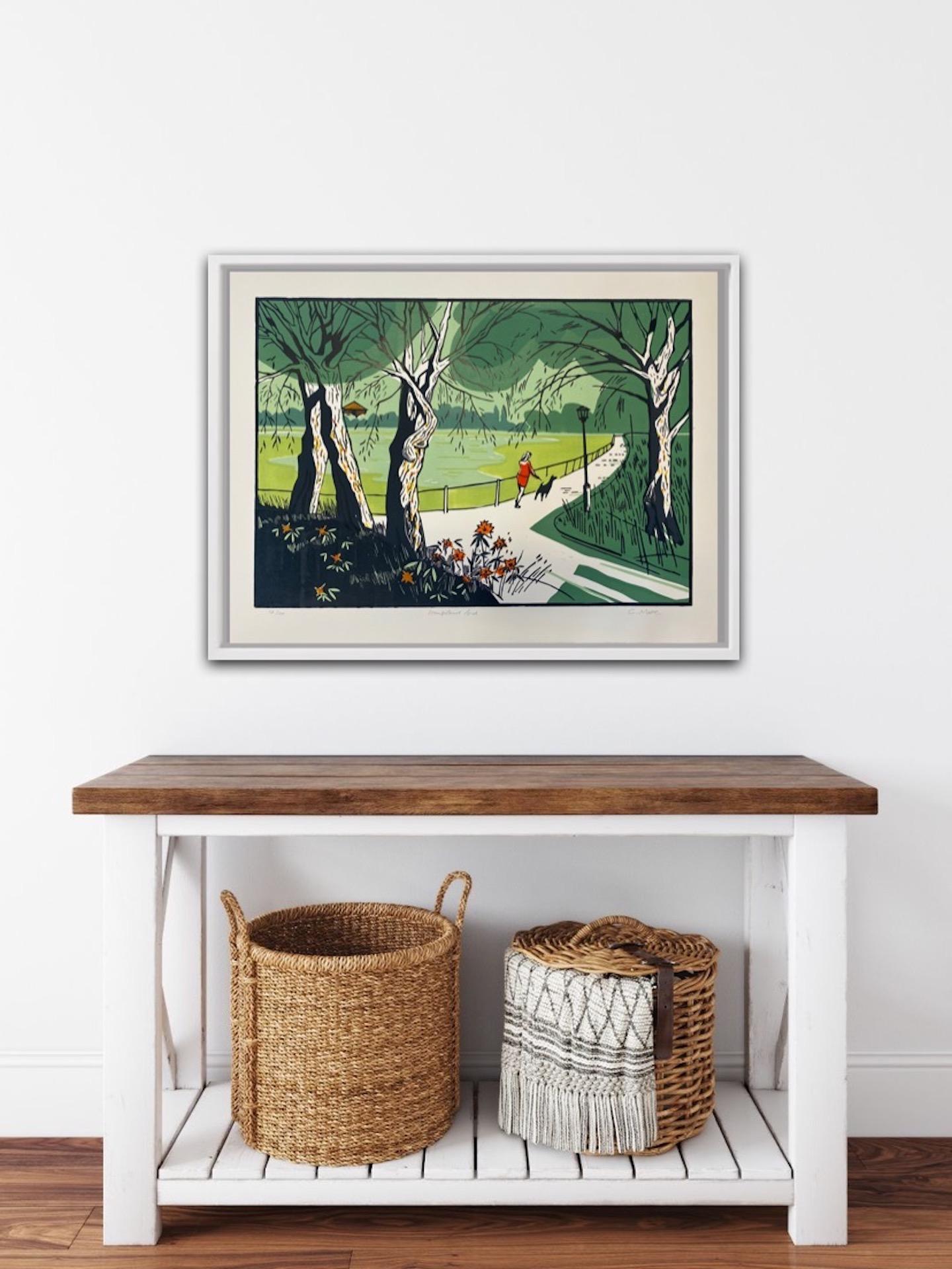 Colin Moore, Hampstead Pond, Limited Edition Print, Art Online, Contemporary Art For Sale 5