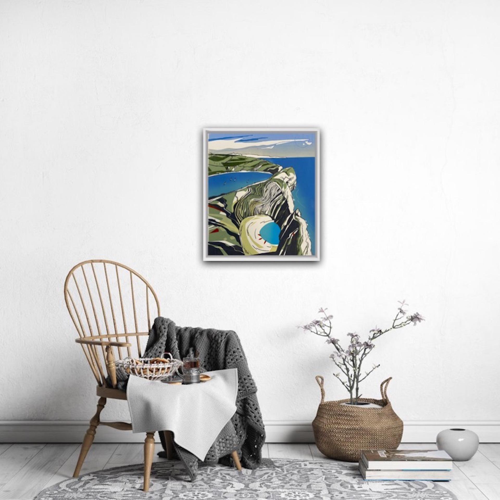 Colin Moore Stuhl, Hole, Lulworth, Dorset, Kunst, Landschaftskunst, preiswerte Kunst 9