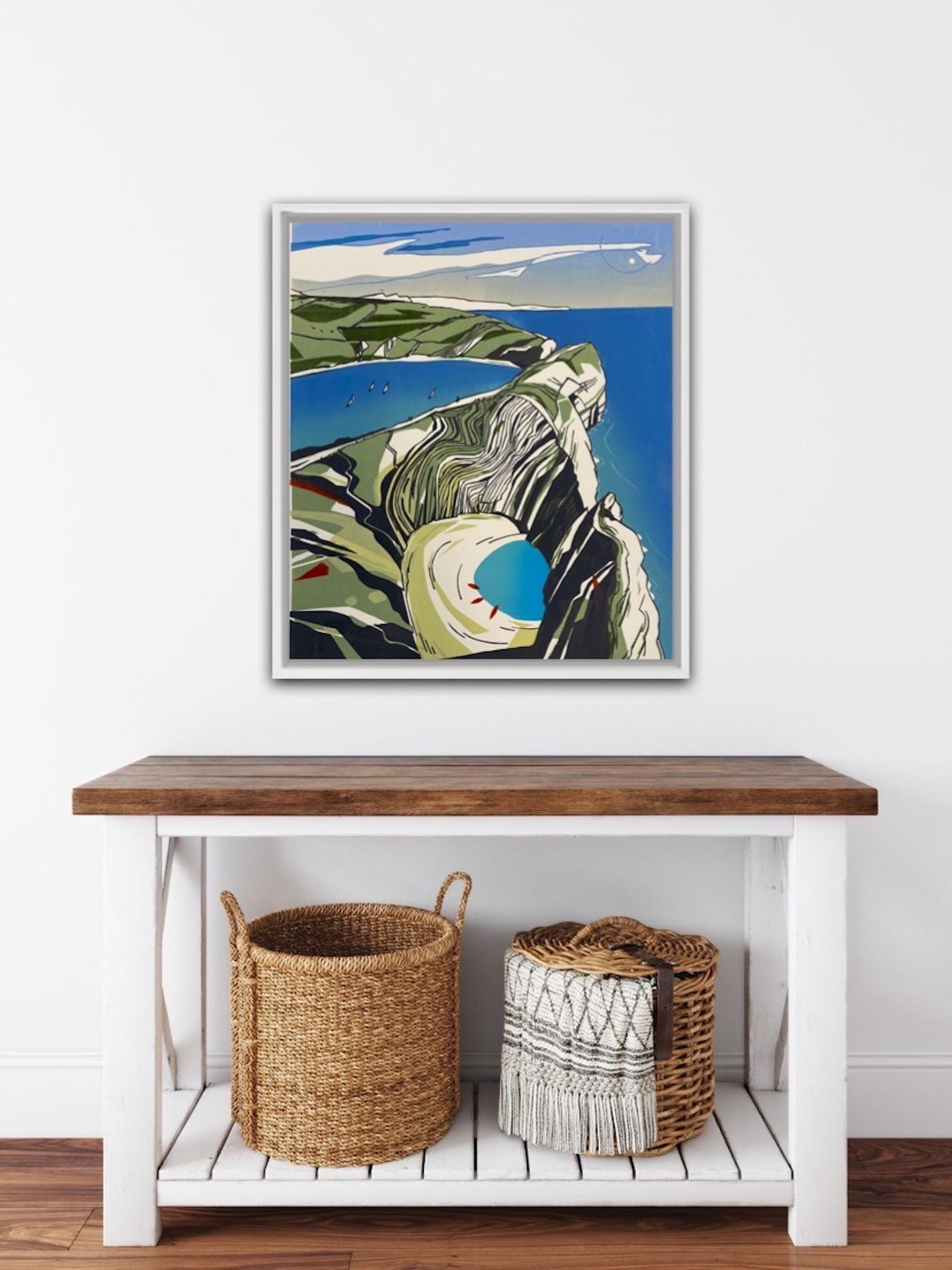 Colin Moore Stuhl, Hole, Lulworth, Dorset, Kunst, Landschaftskunst, preiswerte Kunst 8