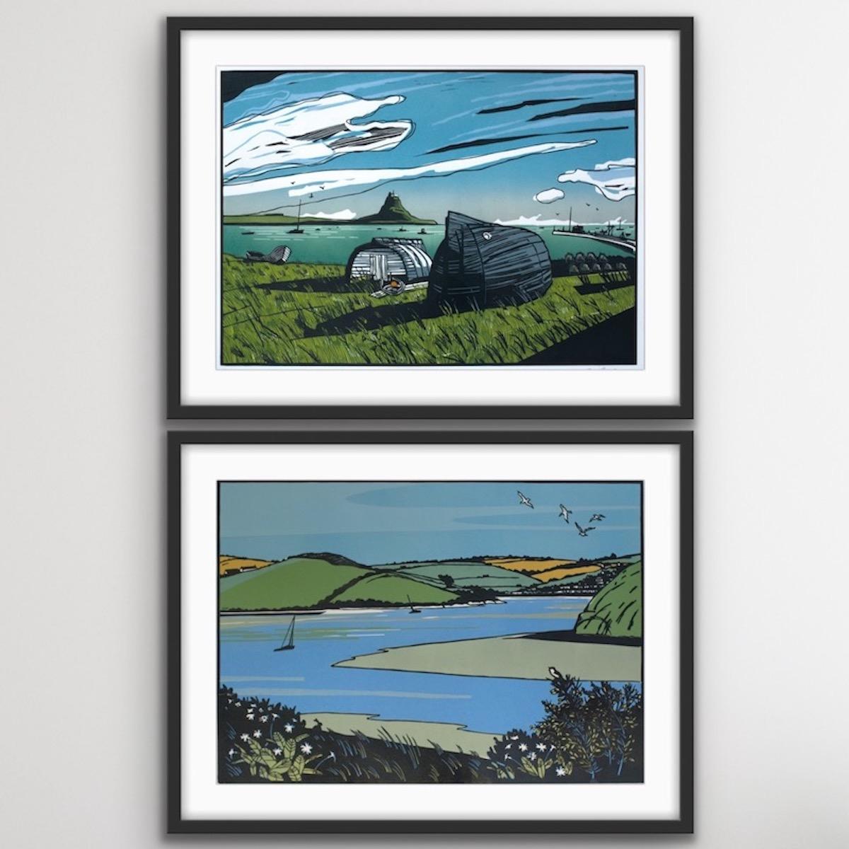 Colin Moore Landscape Print - Lindisfarne and The Camel Trail Diptych