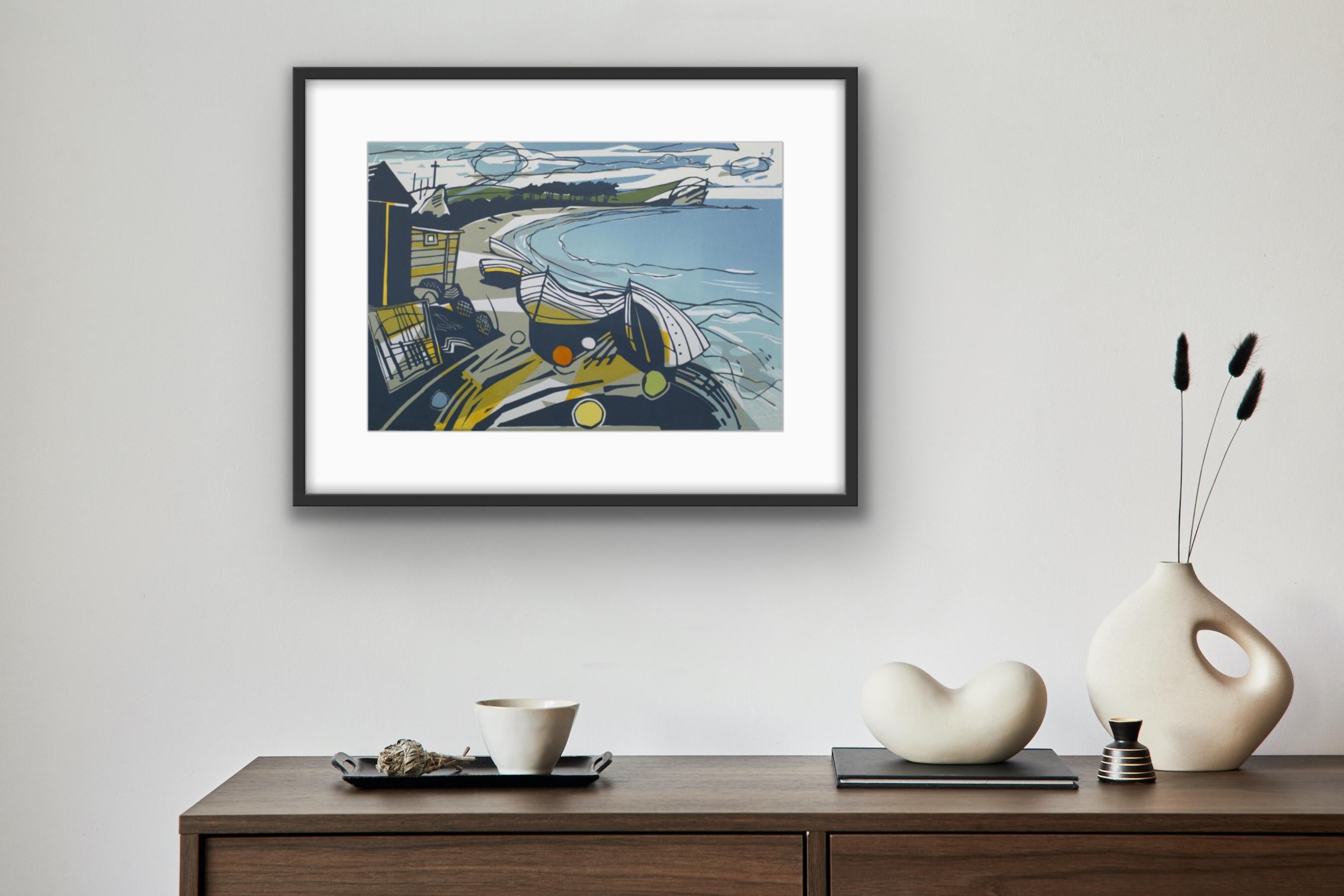 The Beach at Budleigh Print by Colin Moore For Sale 1
