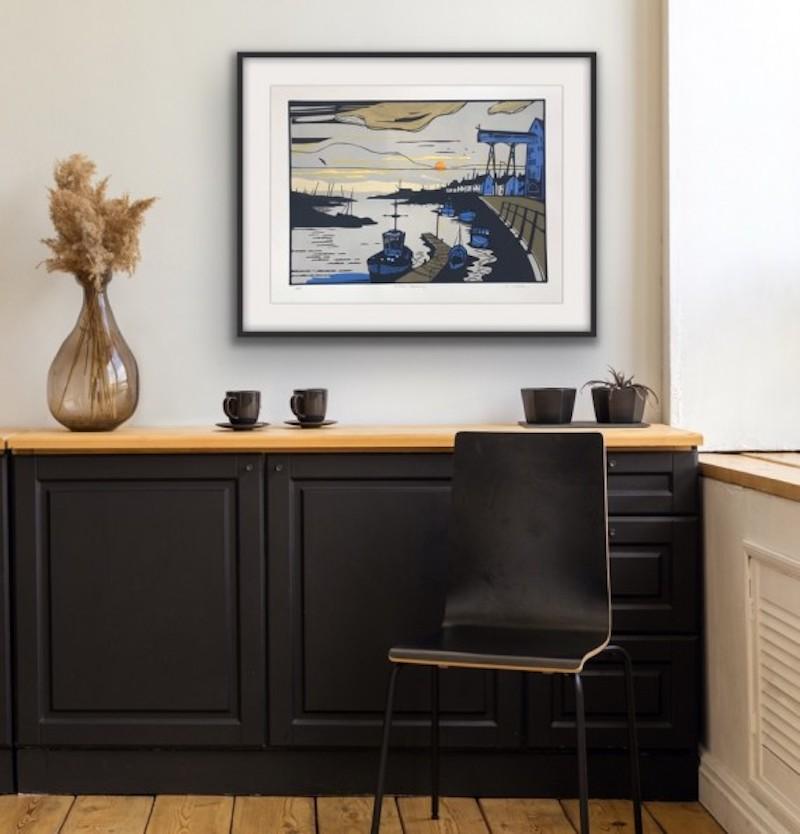 Wells Morning, stampa in edizione limitata, paesaggio marino, paesaggio, contemporaneo - Print di Colin Moore