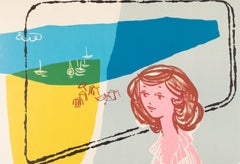 Colin, Original Vintage Poster, Wagons Lits, Train, Beach, Sea, Ship, 1950