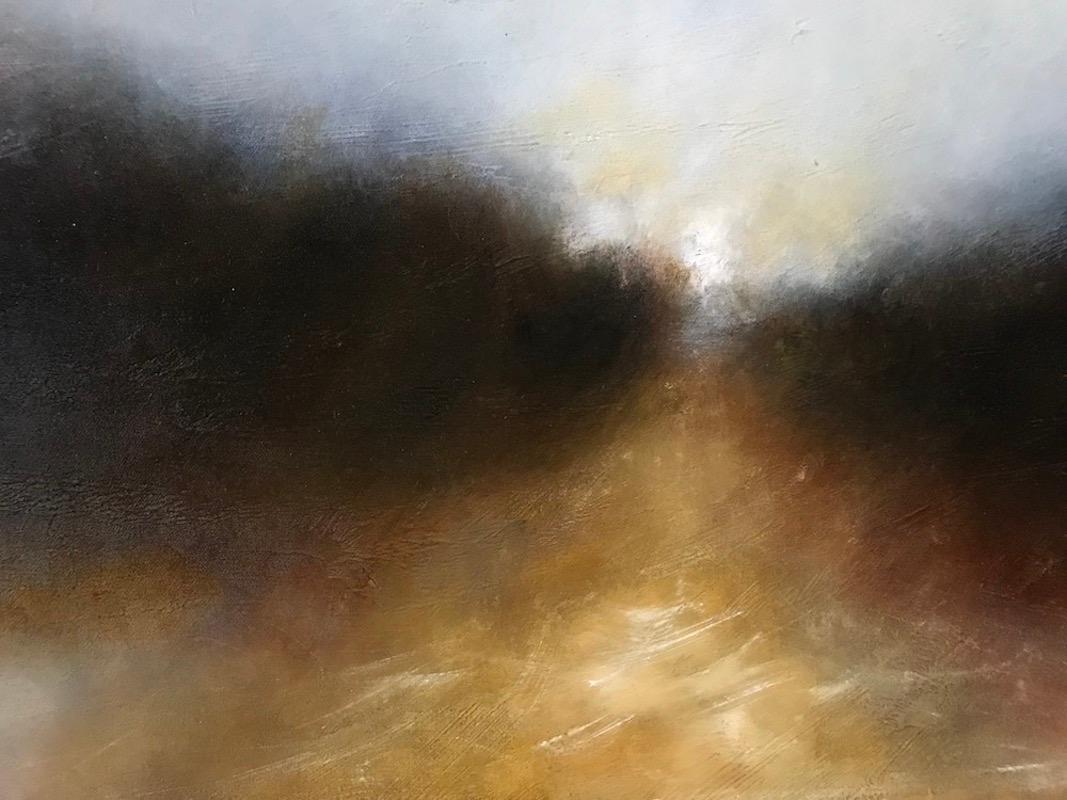 Fin de journée - Gris Landscape Painting par Colin Robson