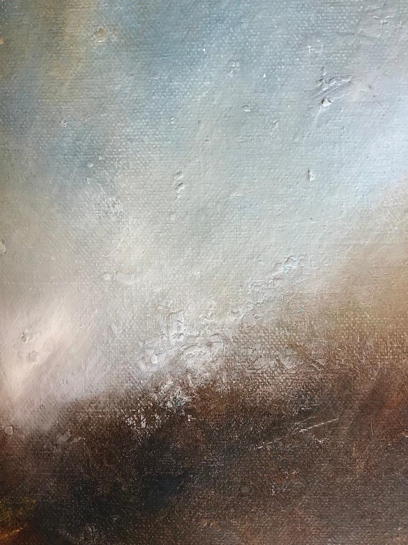 Swansong - Noir Abstract Painting par Colin Robson