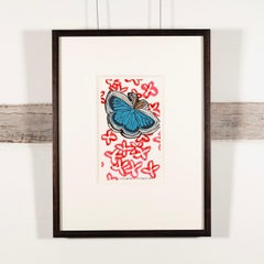 Butterfly Collage, Ink and Collage by Colin Self, 2013