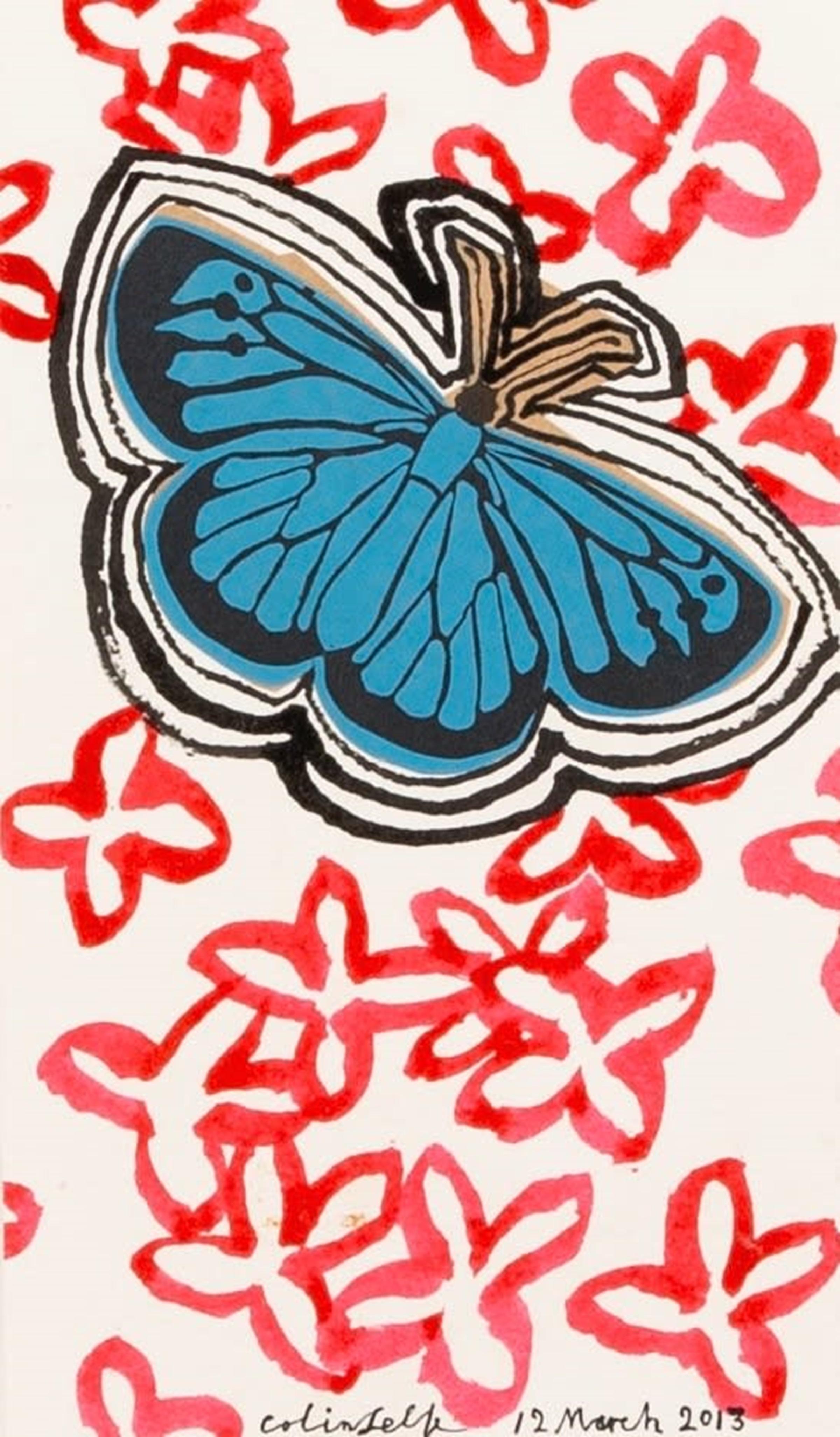 Collage de mariposas, tinta y collage de Colin Self, 2013

Más información:
Medio: Tinta y collage
25 x 14.5 cm
9 7/8 x 5 3/4 in
Firmado

Colin Self es un artista británico, conocido por sus afiliaciones al Pop Art y los temas de la cultura de la