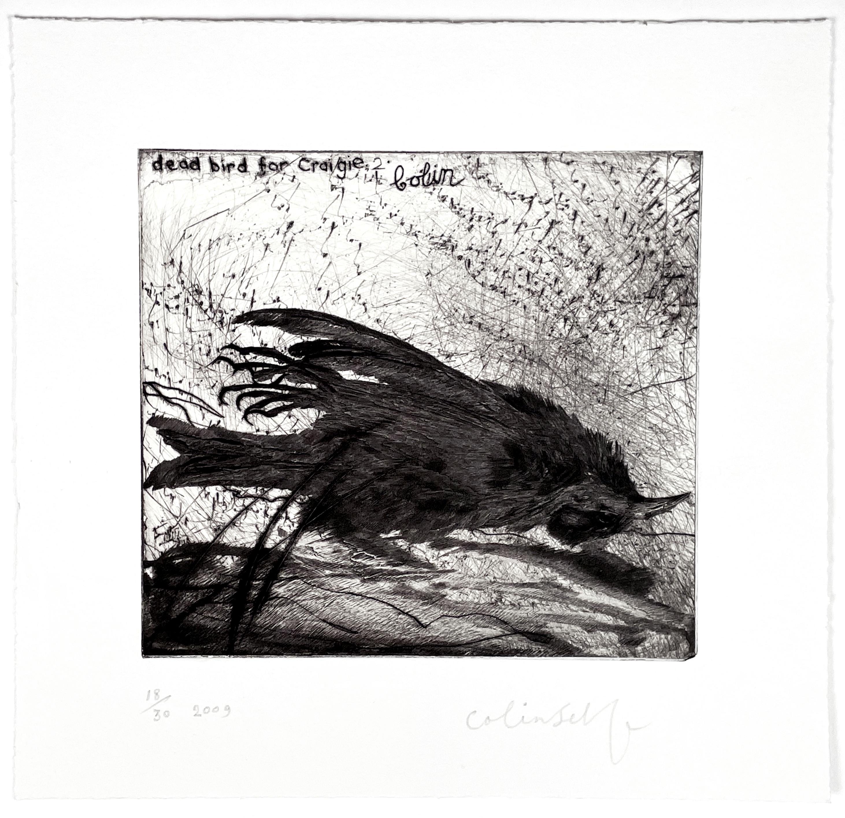  Dead Bird für Craigie No. 2 (Expressionismus), Print, von Colin Self