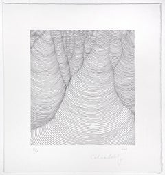 Segui il flusso, Colin Self. Disegno astratto geometrico Pop Art in bianco e nero