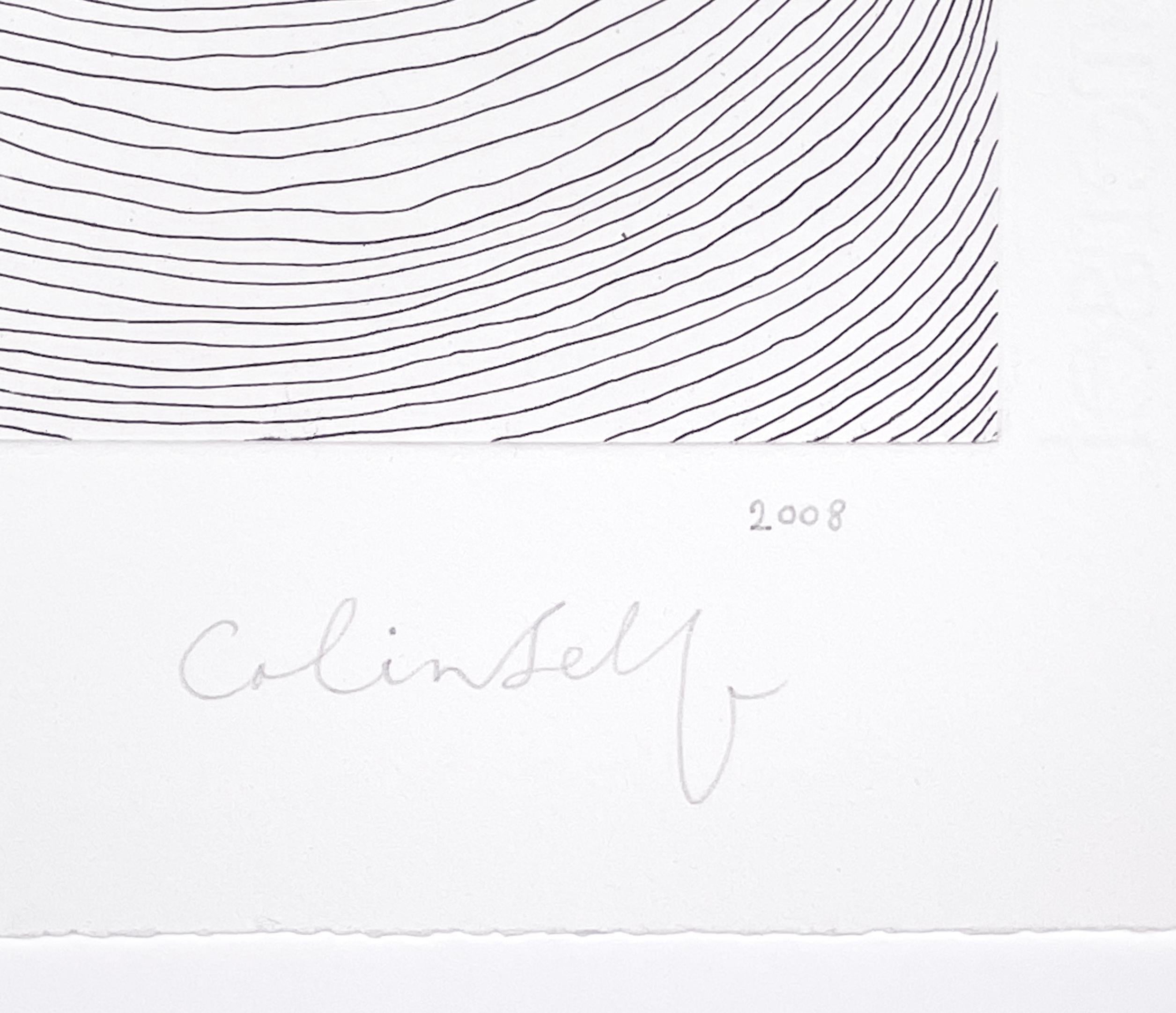 Colin Self: „Follow the Flow“. Schwarz-weiße abstrakte geometrische Pop-Art-Zeichnung im Angebot 3