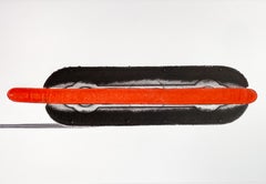 Hot Dog, Colin Self. British Pop Art cold war americana bright red black etching