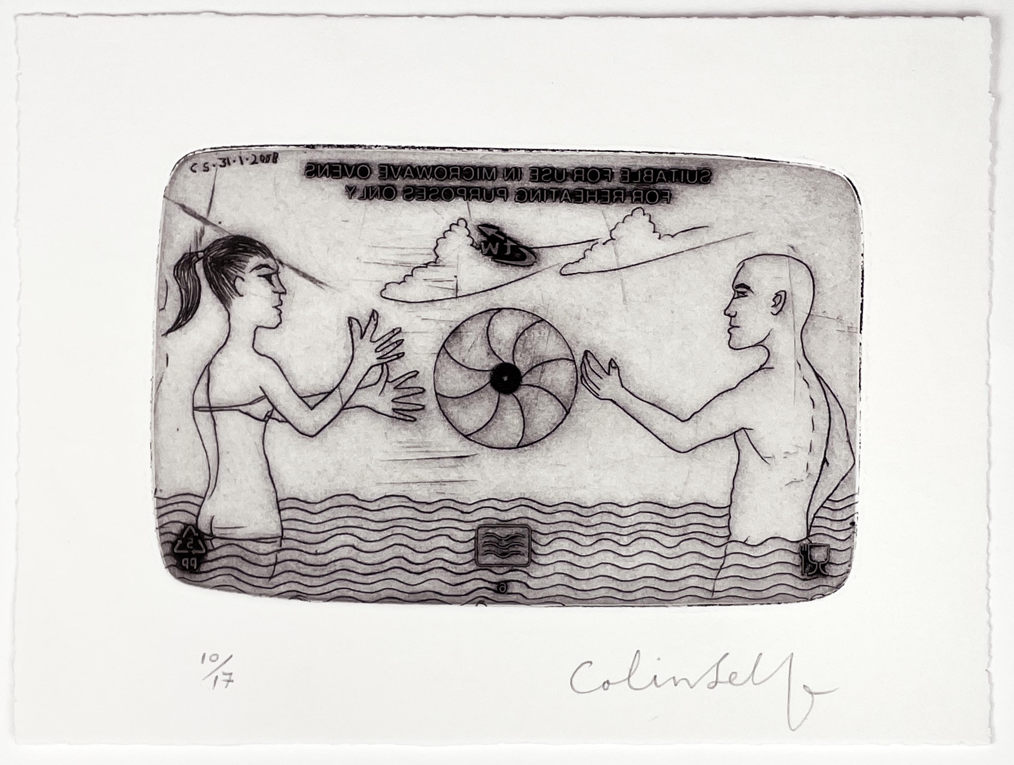 Microwave Oven (A Couple in the Sea) - Print by Colin Self