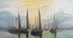 Colin Skeet - 1974 Oil, Fishing Boats