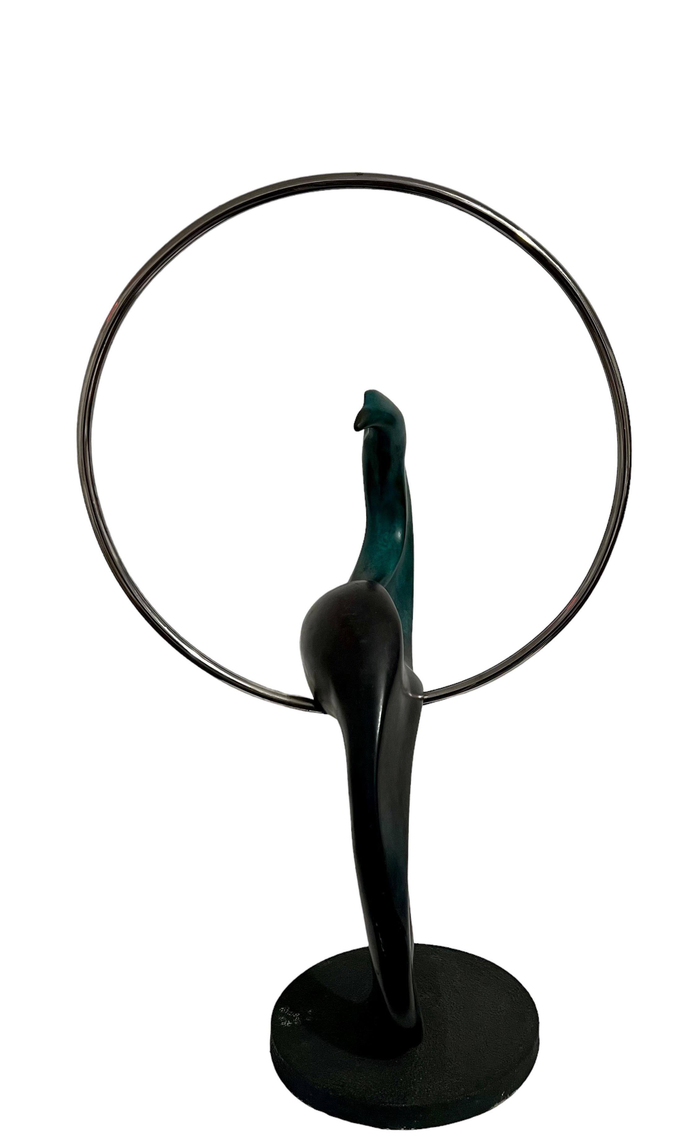 Large Bronze Modernist Biomorphic Sculpture Abstract Bird Colin Webster Watson For Sale 10