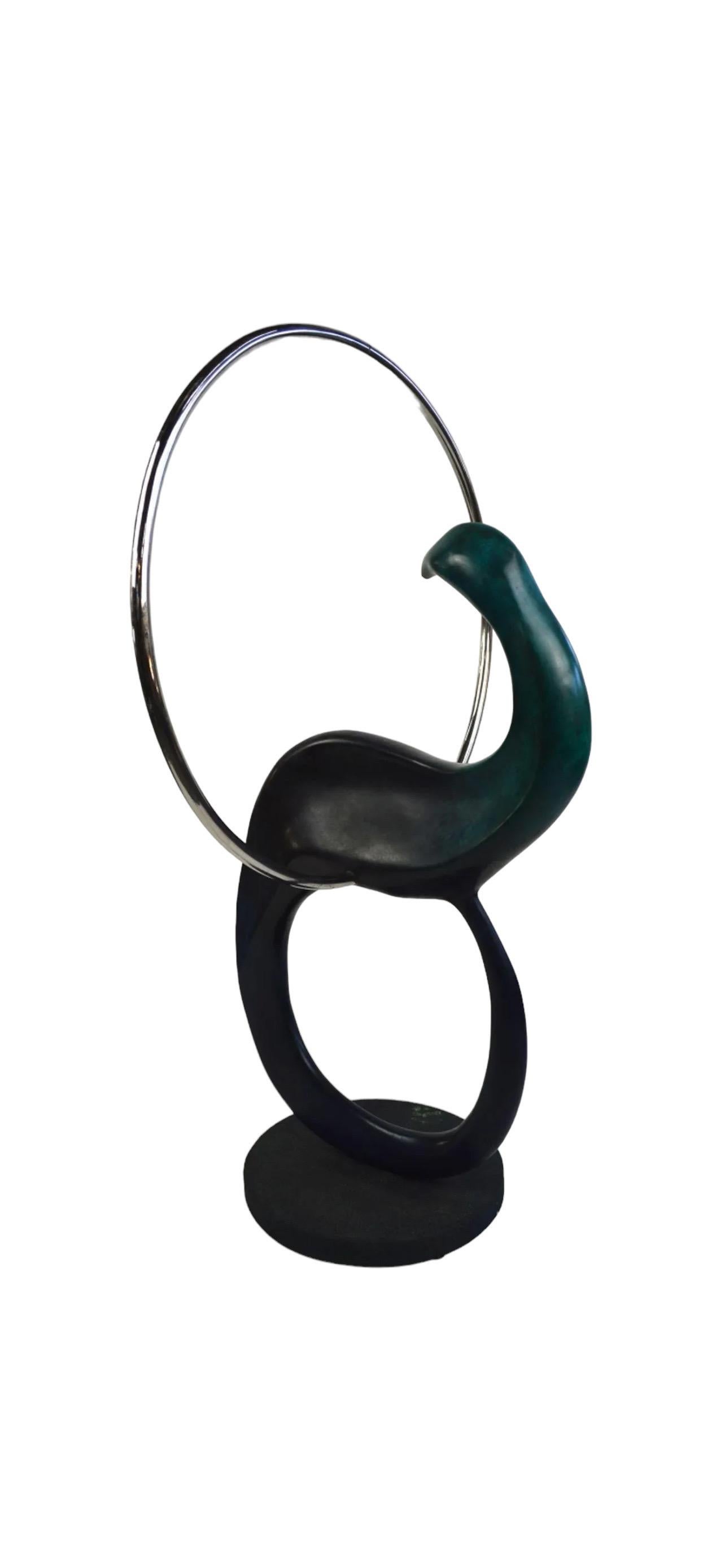 Large Bronze Modernist Biomorphic Sculpture Abstract Bird Colin Webster Watson For Sale 11