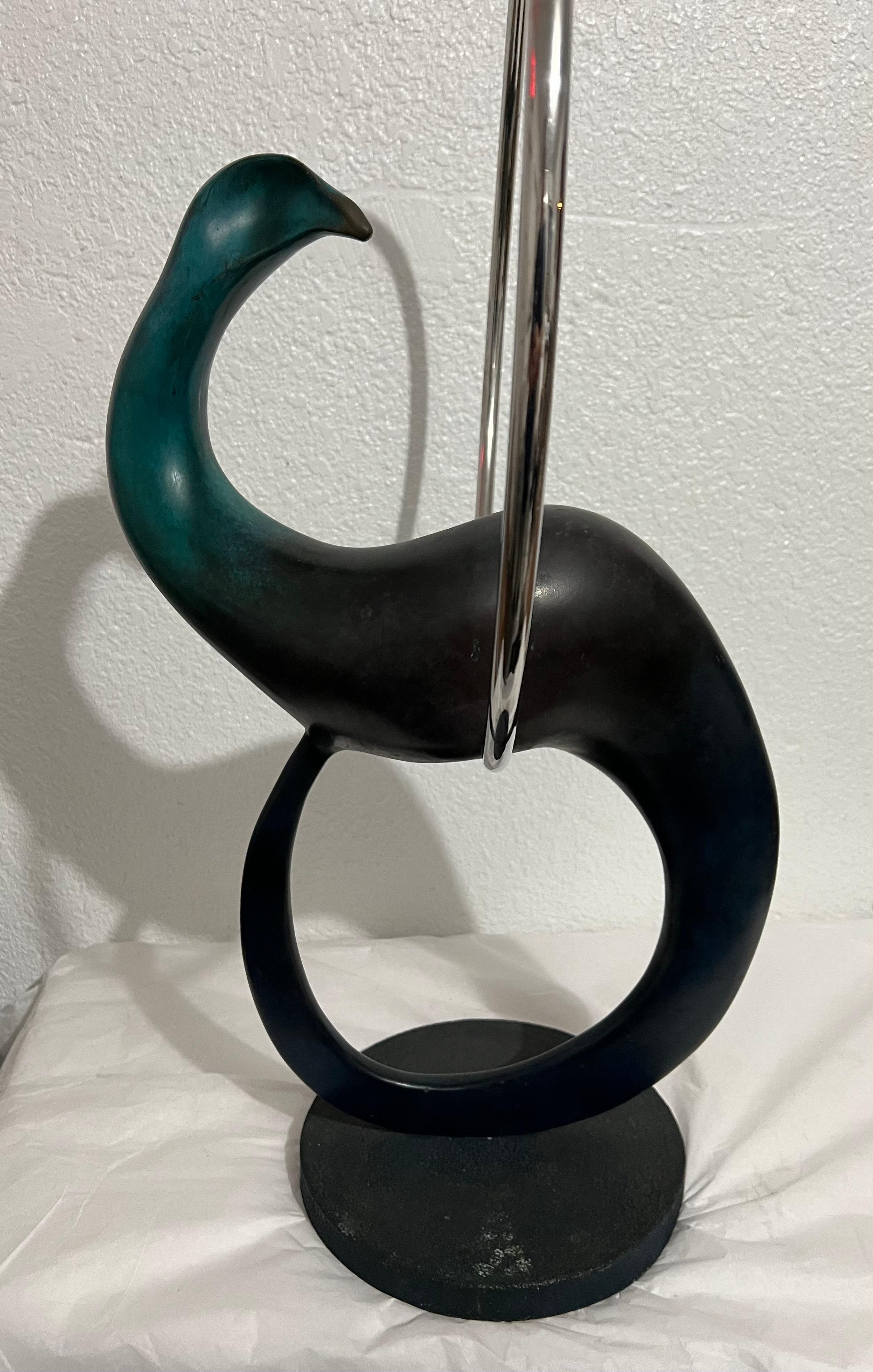 Large Bronze Modernist Biomorphic Sculpture Abstract Bird Colin Webster Watson For Sale 14