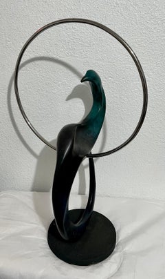 Large Bronze Modernist Biomorphic Sculpture Abstract Bird Colin Webster Watson