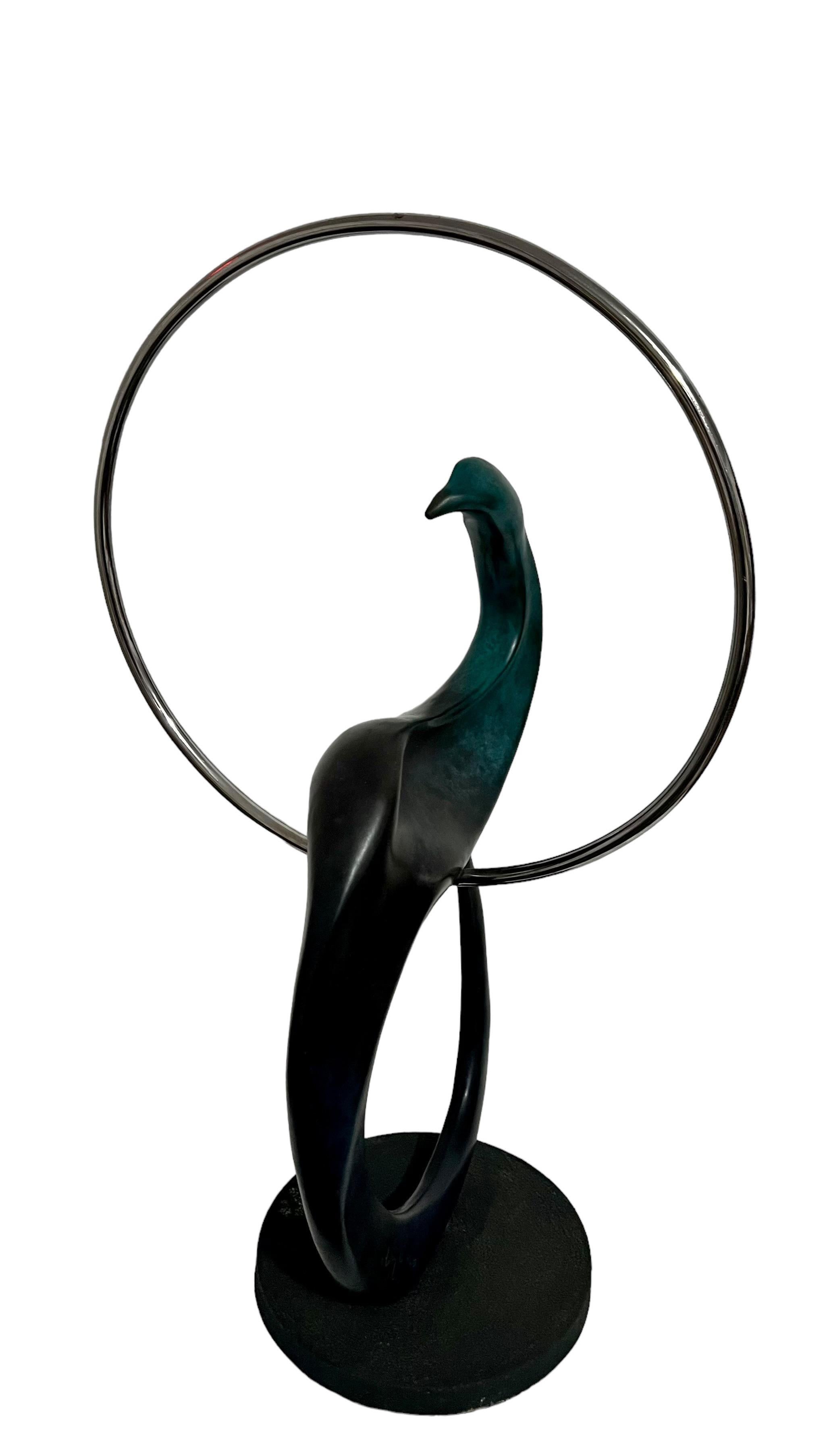 Large Bronze Modernist Biomorphic Sculpture Abstract Bird Colin Webster Watson For Sale 6